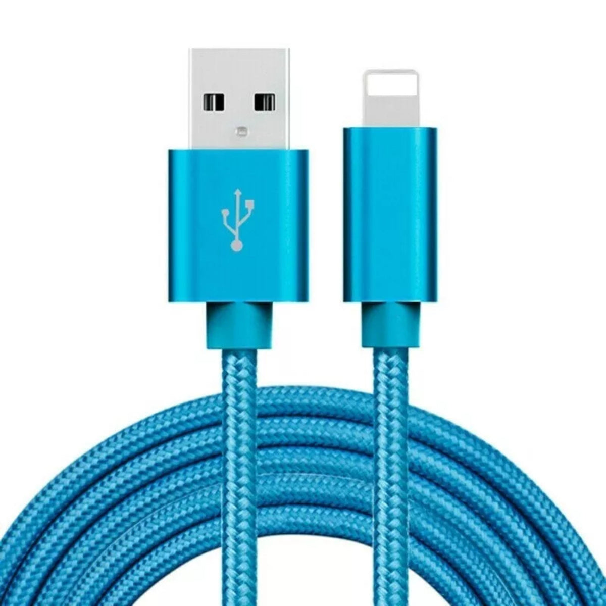 5 Piece Set Braided Lightning Cable for iPhone – USB-A Charger Lead 1M / 2M / 3M | Durable & Tangle-Free