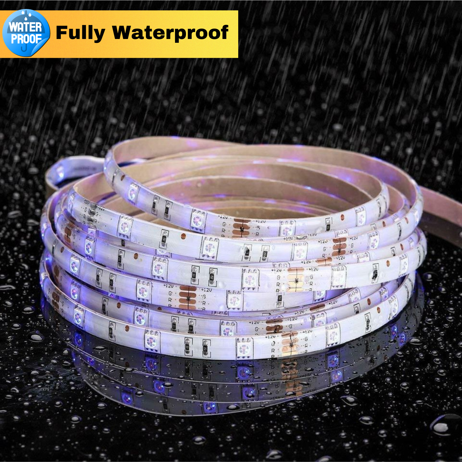 RGB LED Strip Lights IP65 5050 150 LEDs 5M-10M-20M-30M Roll 5V USB Bluetooth IR remote Controller 12V Max