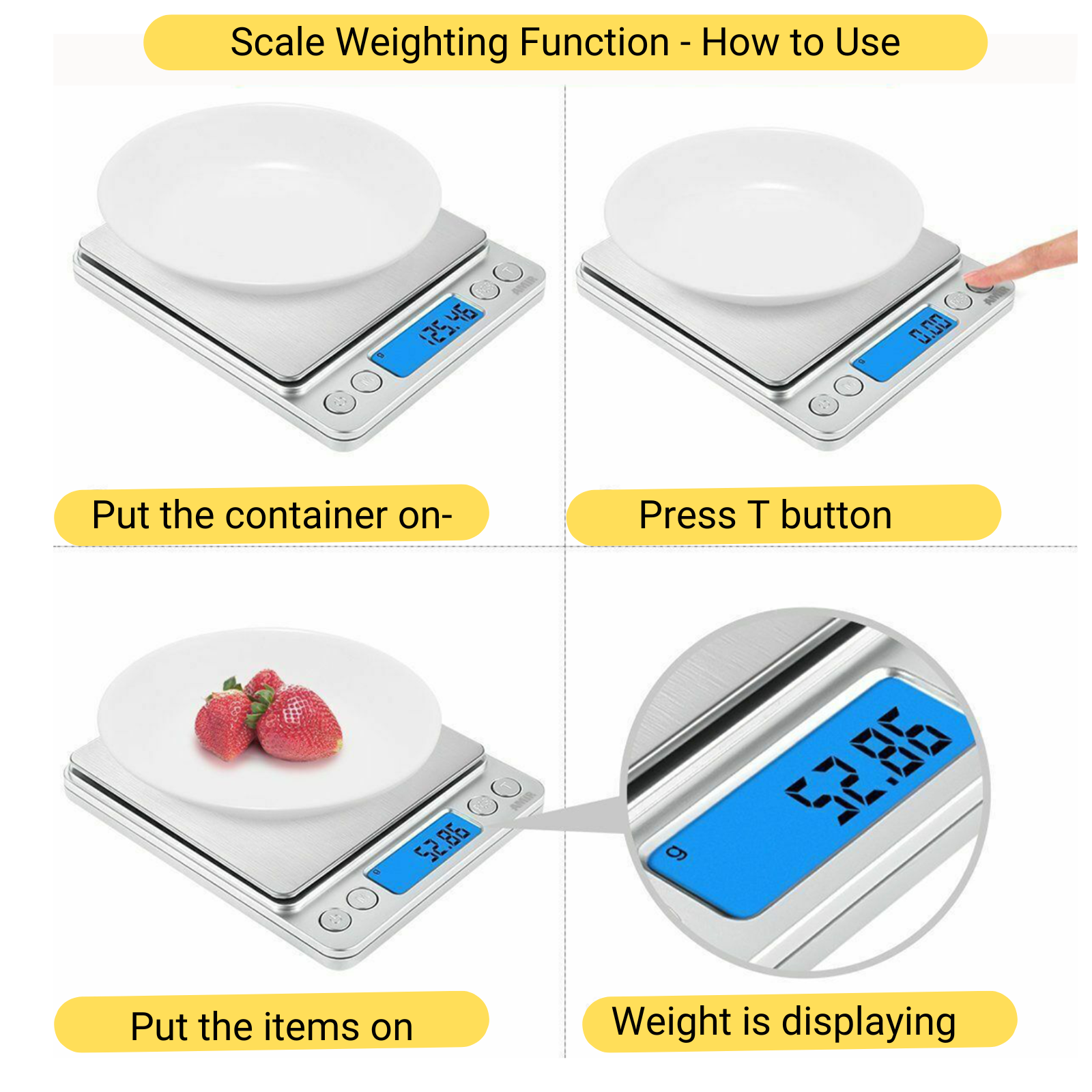 Kitchen Digital Scale LCD Electronic weighing Machine 3kg 0.1g Coffee Food Weight Postal Scales