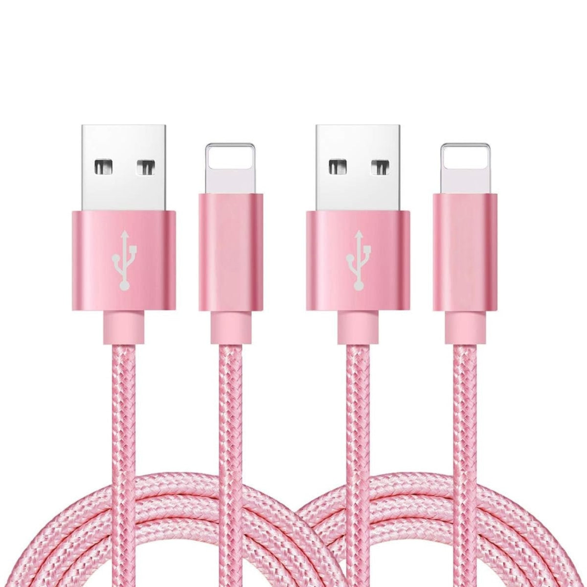 5 Piece Set Braided Lightning Cable for iPhone – USB-A Charger Lead 1M / 2M / 3M | Durable & Tangle-Free