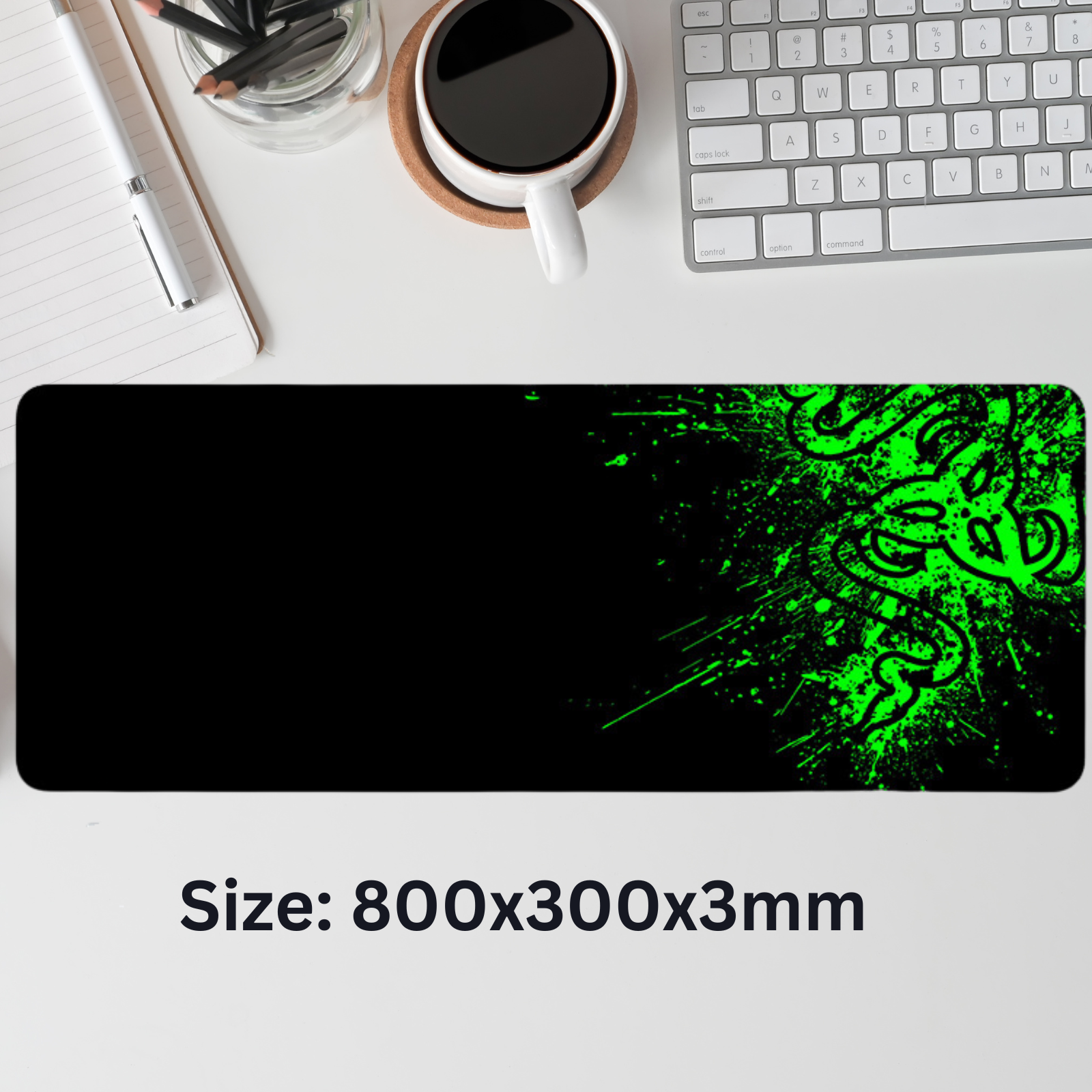 4PCS Gaming Keyboard & Mouse Pad Set – 2 Large (80×30cm) + 2 Small (29×25cm), Non-Slip Rubber Extended Mouse Pads for PC, Laptop, MacBook & Gaming Desk