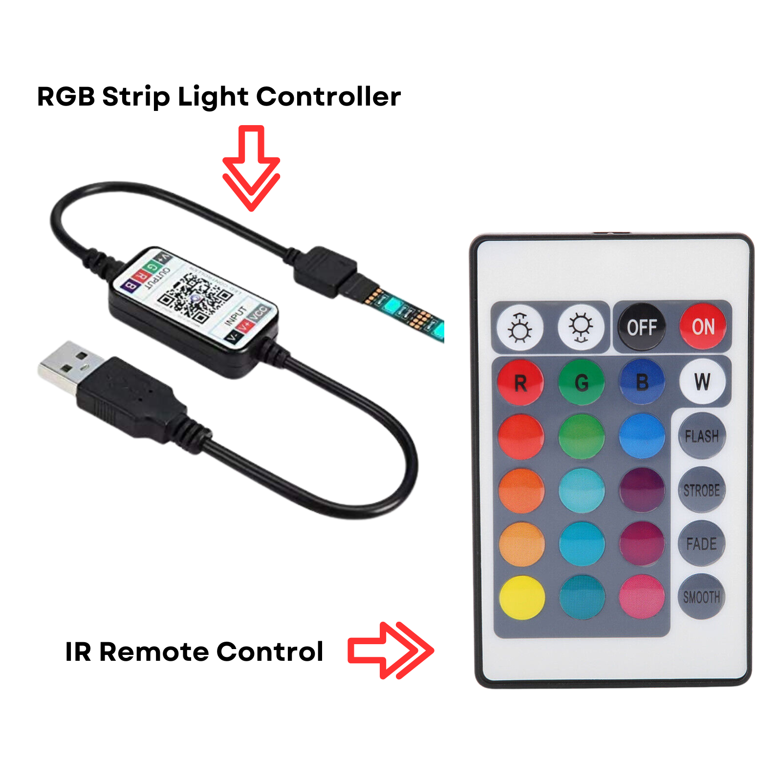 RGB LED Strip Lights IP65 5050 150 LEDs 5M-10M-20M-30M Roll 5V USB Bluetooth IR remote Controller 12V Max