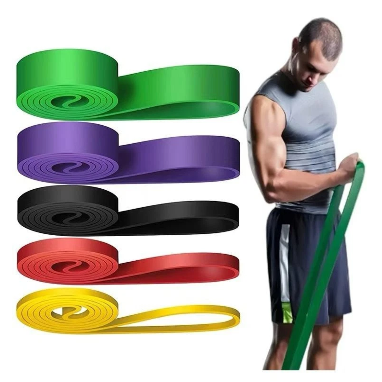 Resistance Loop Bands for Strength Training, Pull Up Assistance, Yoga, Pilates & Home Gym Workout