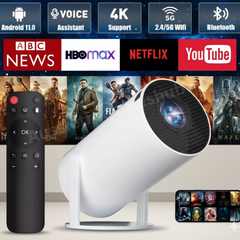 LED Smart Projector Portable 5G 4K HD WiFi Bluetooth USB Android Home Theater