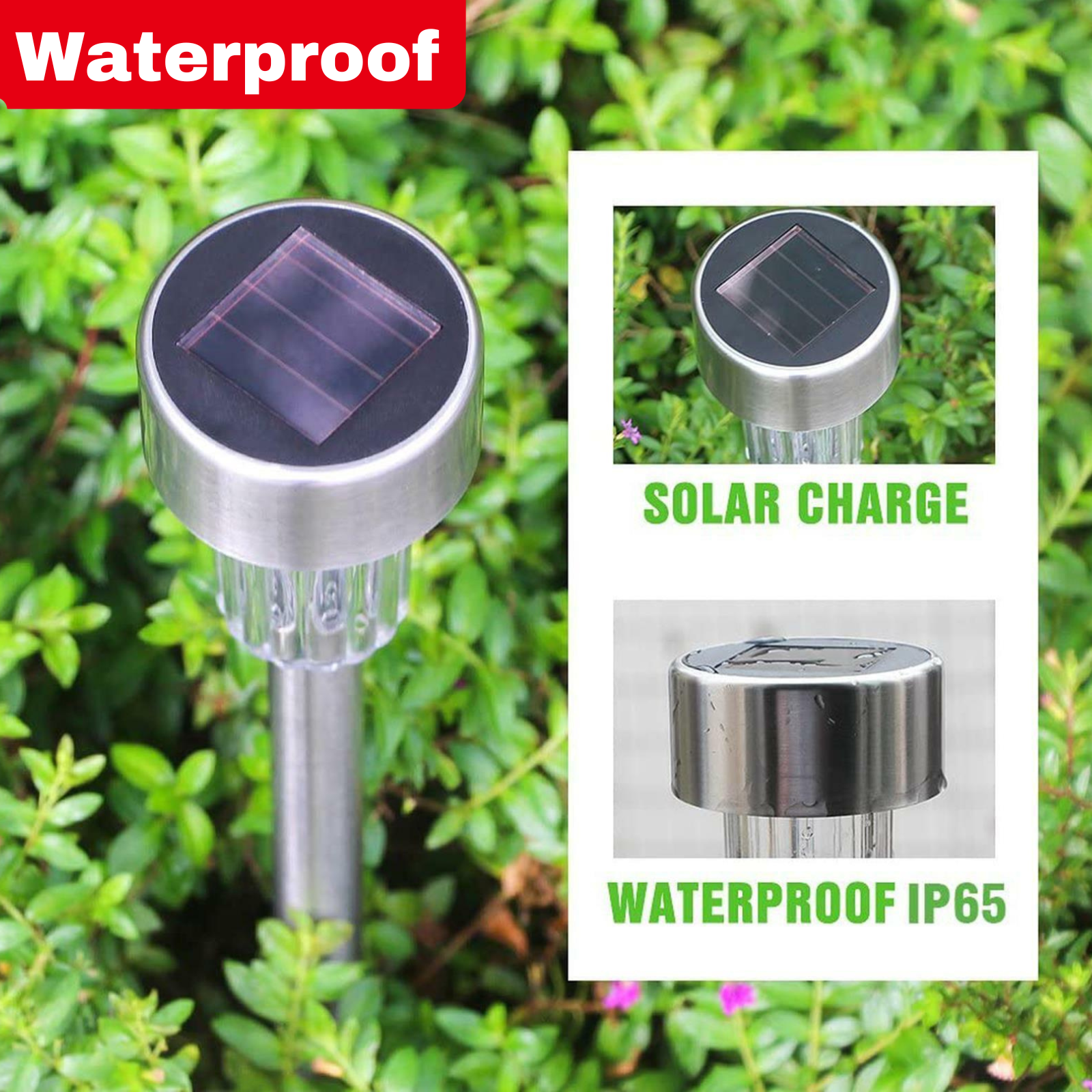 LED Solar Lights Garden Patio Path Light Pathway Lawn Landscape Lamp Outdoor Waterproof Pack of 10 Pcs.