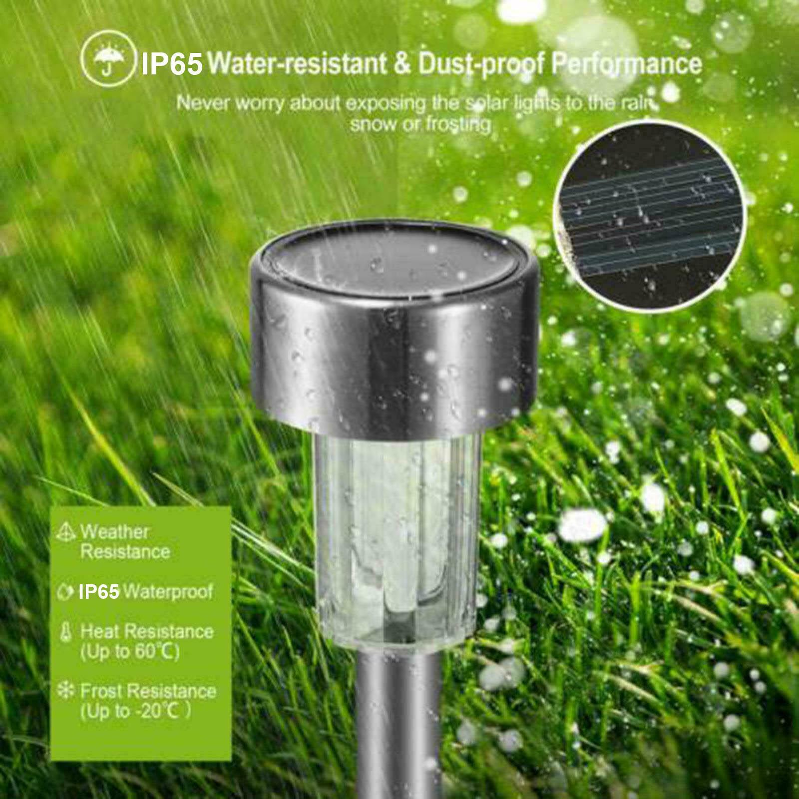 LED Solar Lights Garden Patio Path Light Pathway Lawn Landscape Lamp Outdoor Waterproof Pack of 10 Pcs.