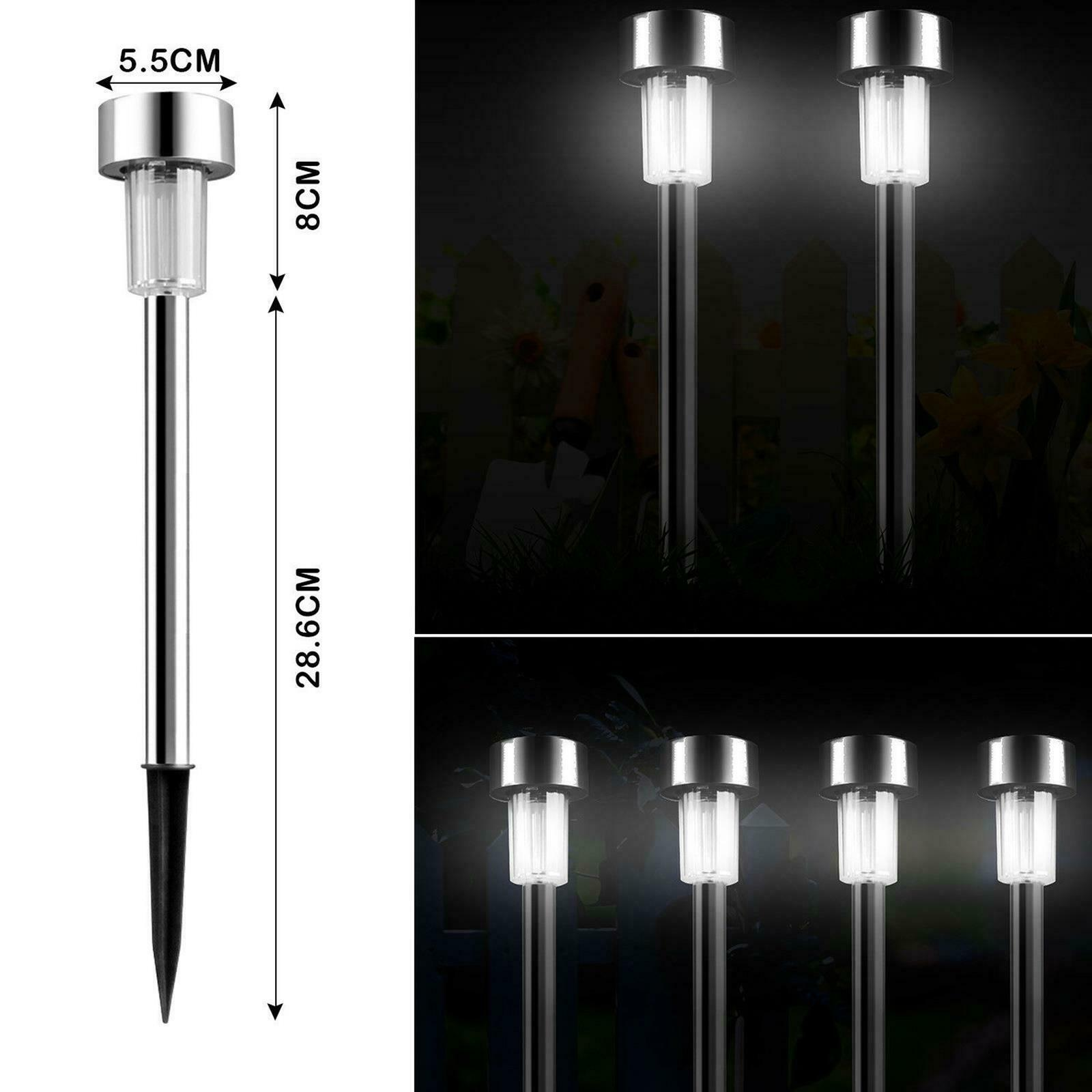 LED Solar Lights Garden Patio Path Light Pathway Lawn Landscape Lamp Outdoor Waterproof Pack of 10 Pcs.