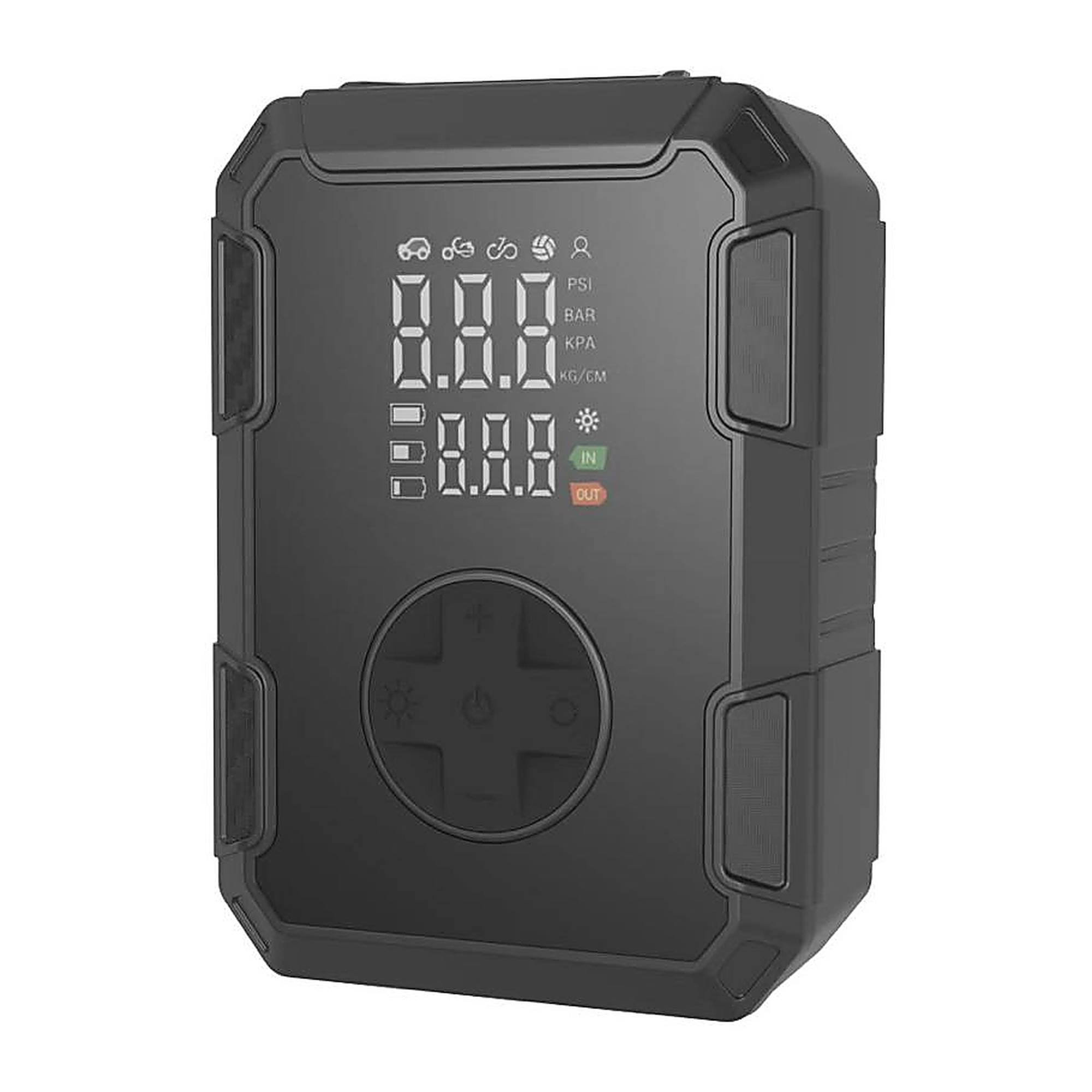 Portable Cordless Tyre Inflator 150 PSI Rechargeable Air Compressor with Digital Display for Car Motorcycle Bicycle