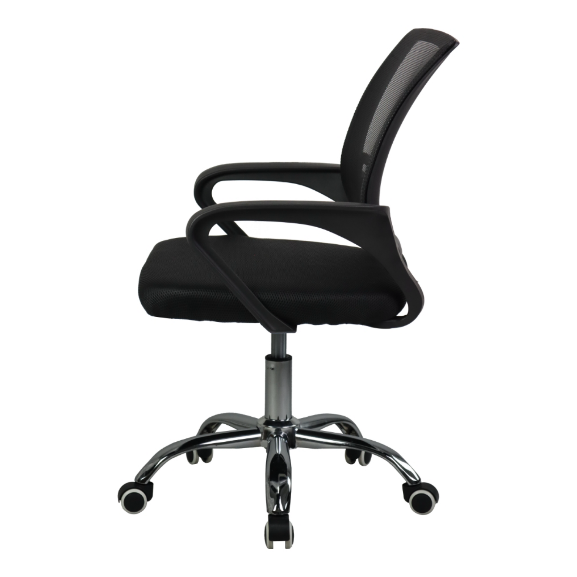 Ergonomic Mesh Office Chair Adjustable Height Computer Desk Chair with Cushioned Seat and Armrests Black Blue