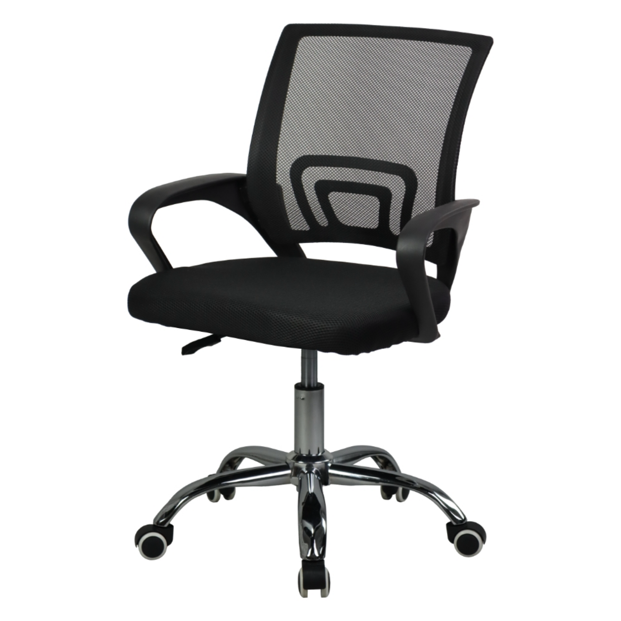 Ergonomic Mesh Office Chair Adjustable Height Computer Desk Chair with Cushioned Seat and Armrests Black Blue