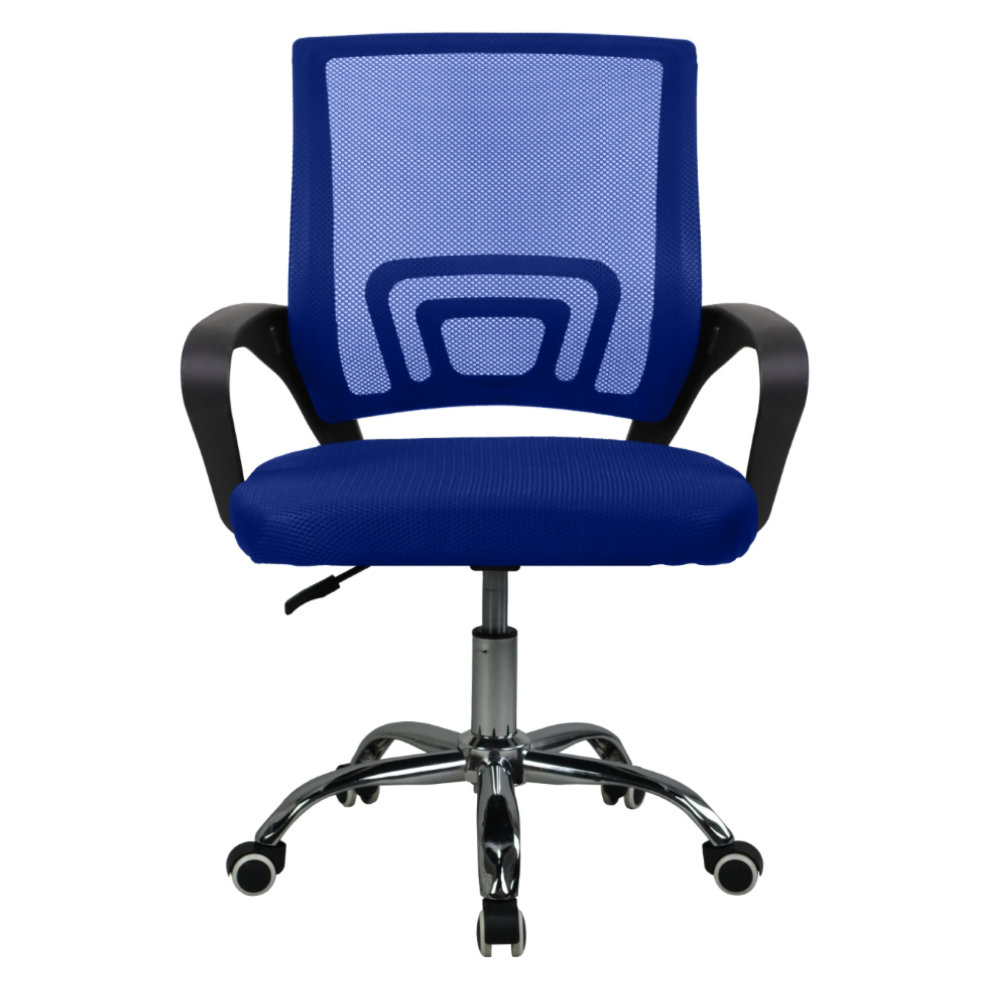 Ergonomic Mesh Office Chair Adjustable Height Computer Desk Chair with Cushioned Seat and Armrests Black Blue