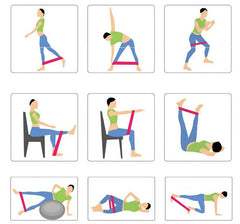 5PCS Resistance Bands Power Heavy Strength Exercise Fitness Gym Crossfit Yoga AU