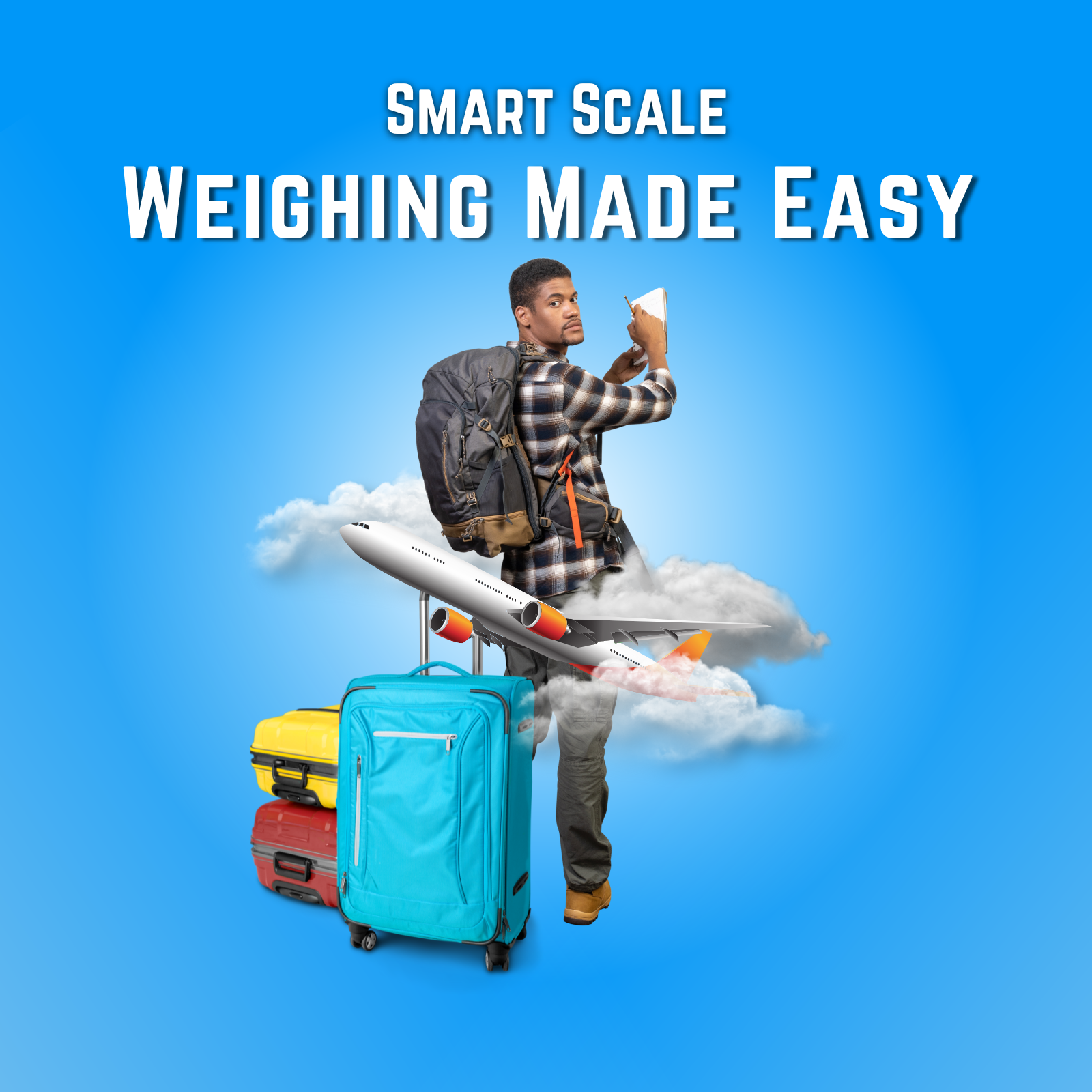 Digital LCD Luggage Scale Electronic Portable Travel Measure Weighing Weight 110lb / 50kg