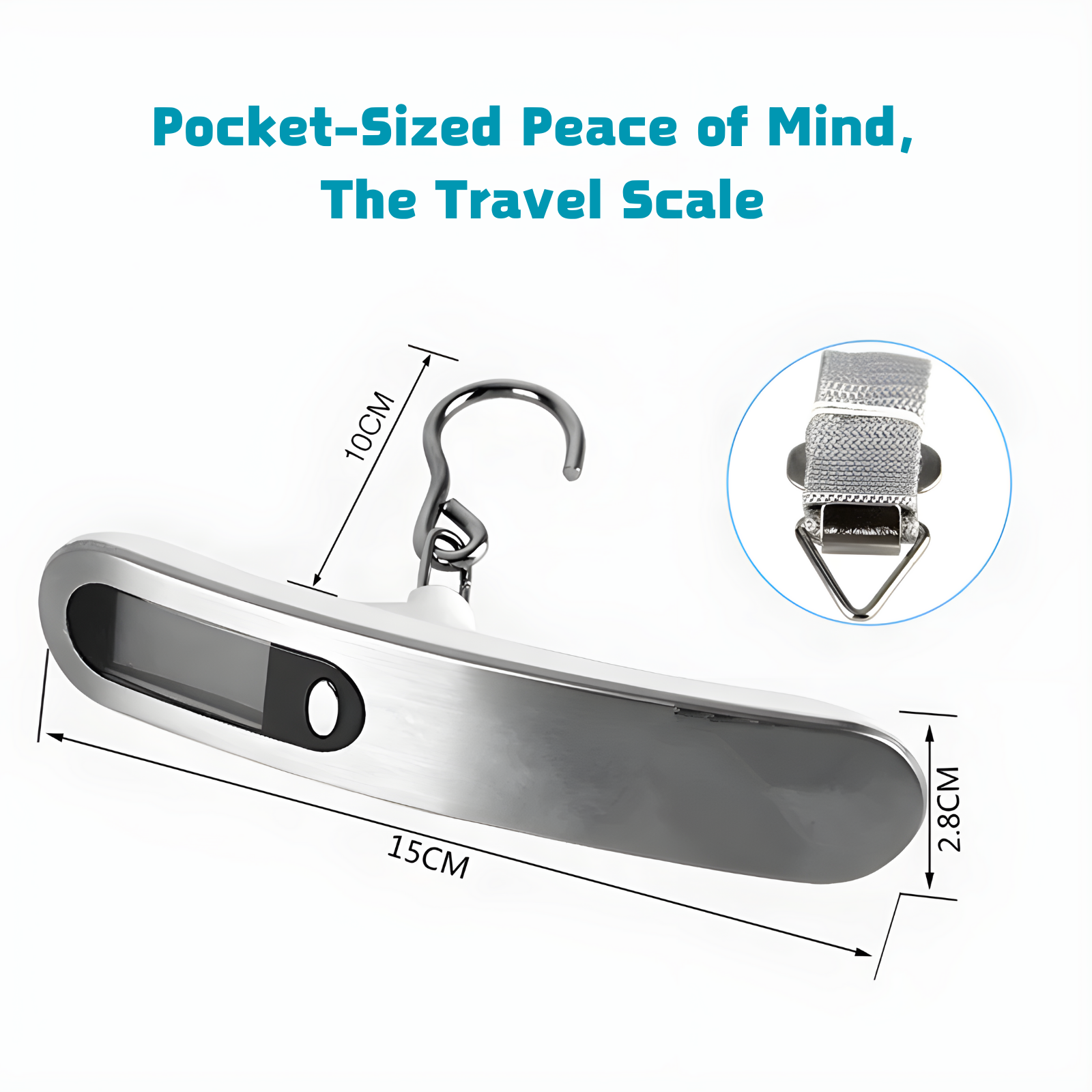 Digital LCD Luggage Scale Electronic Portable Travel Measure Weighing Weight 110lb / 50kg