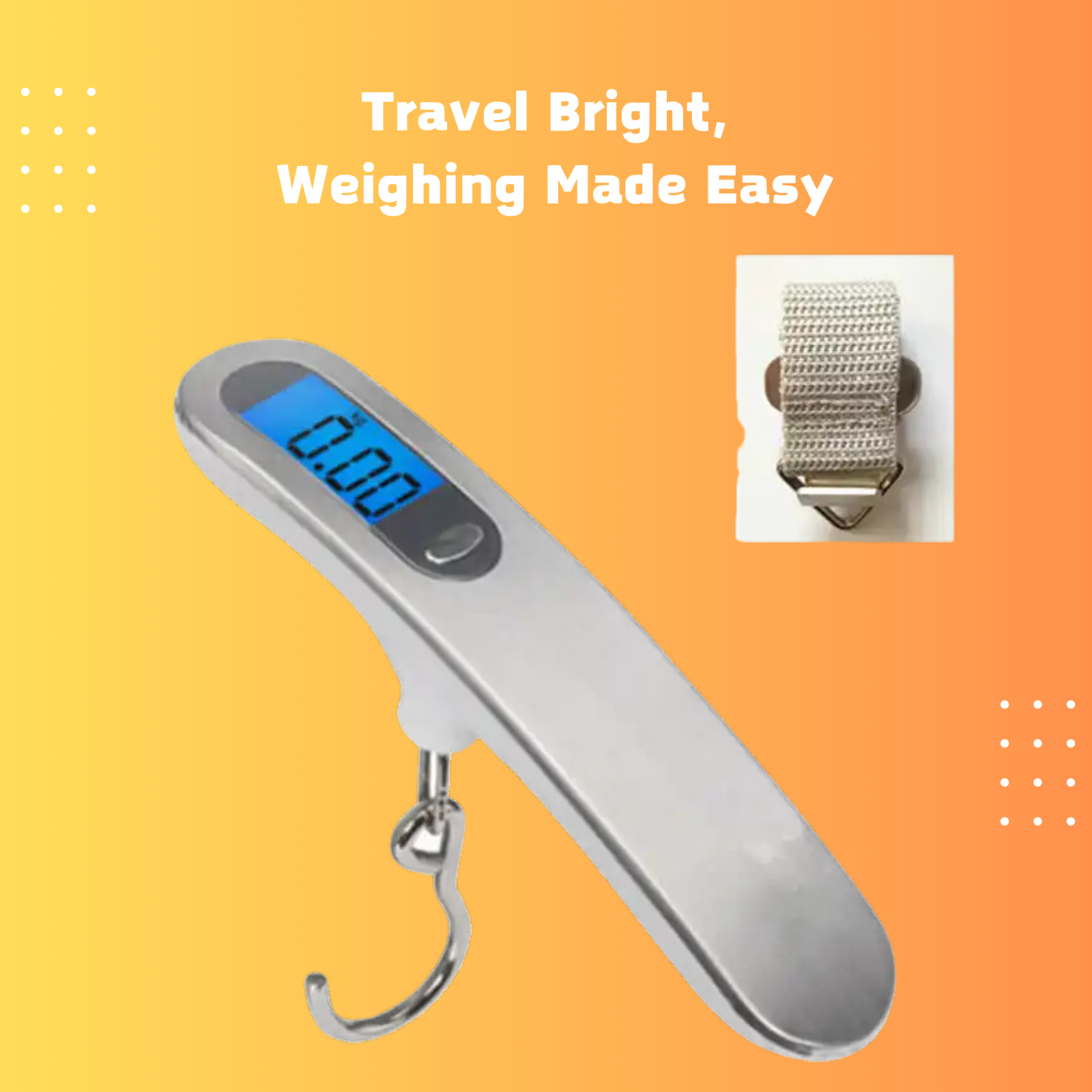 Digital LCD Luggage Scale Electronic Portable Travel Measure Weighing Weight 110lb / 50kg